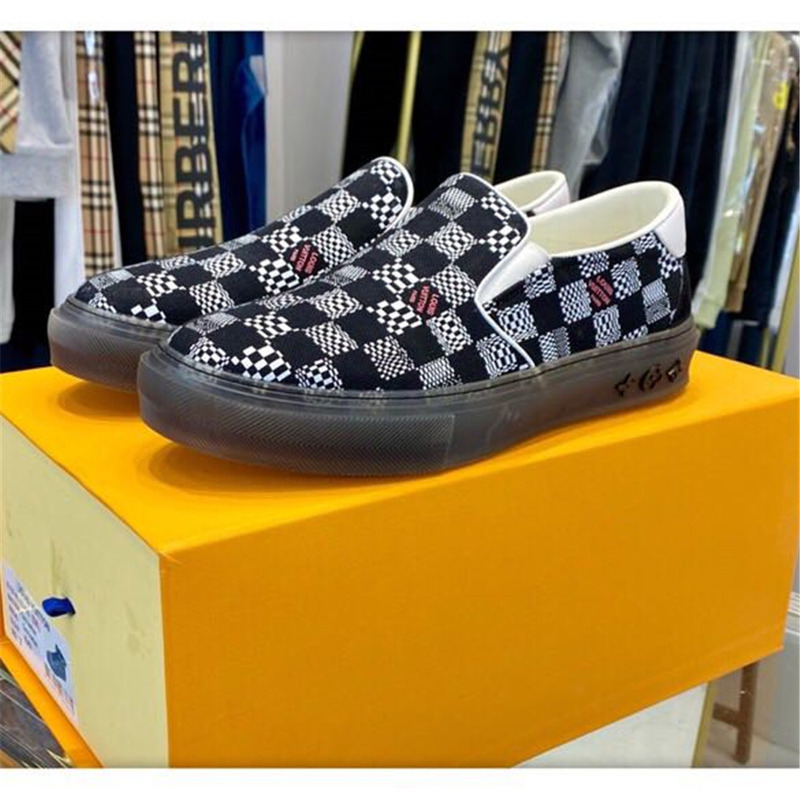 l**is V*t*n black damier loafers