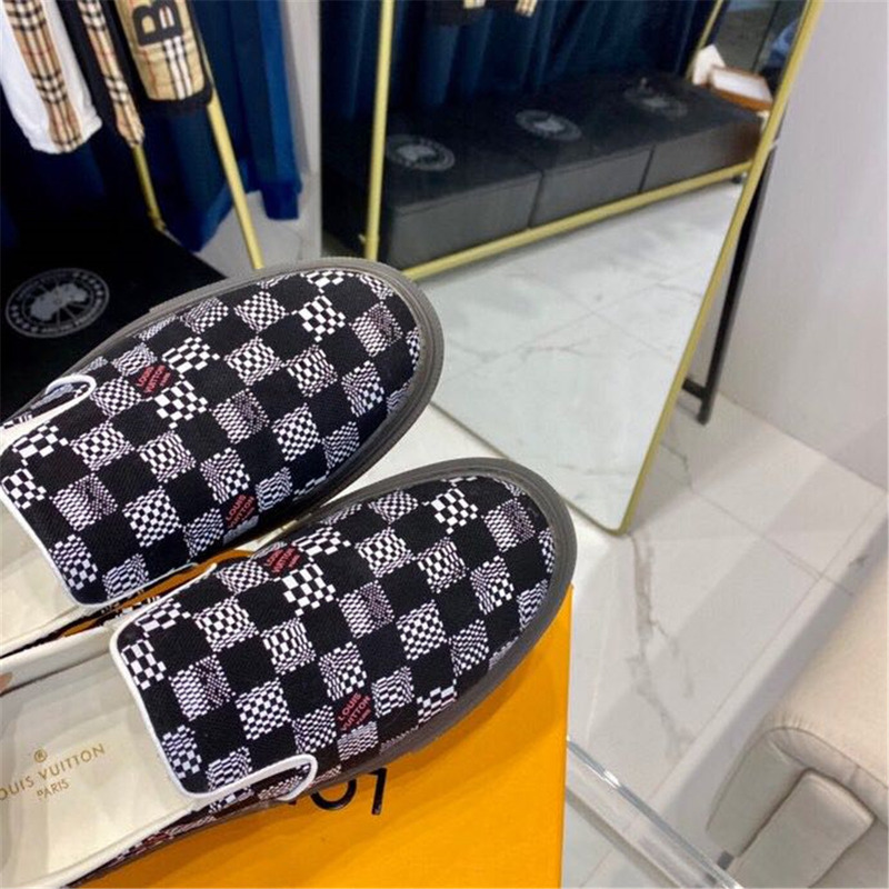 l**is V*t*n black damier loafers