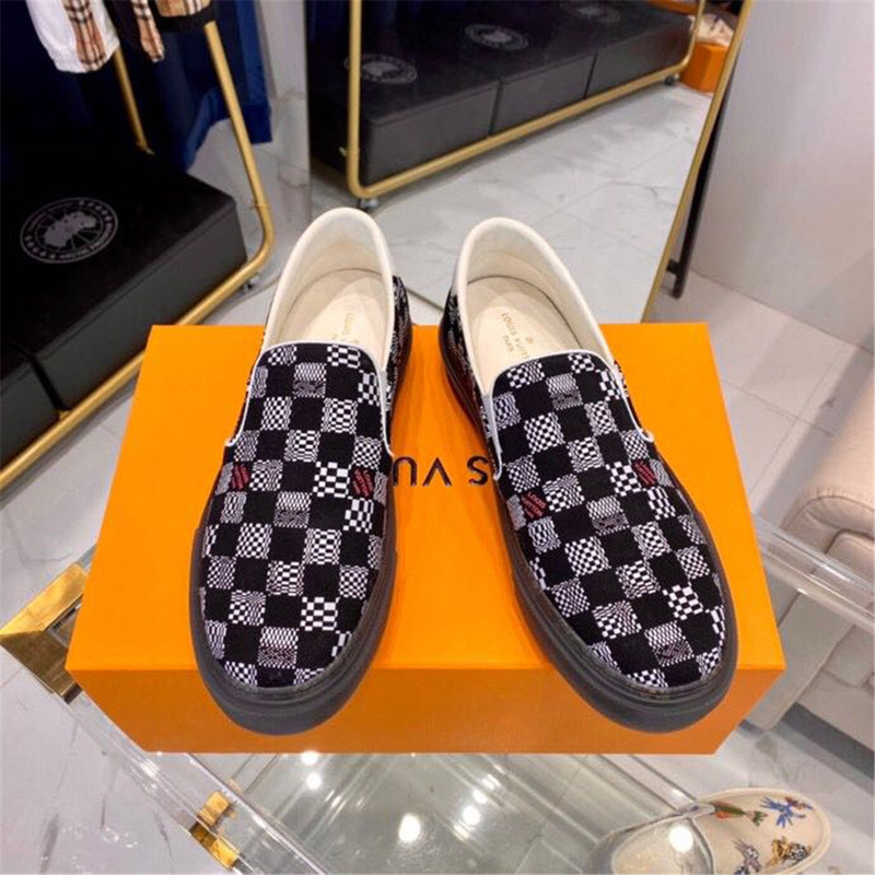 l**is V*t*n black damier loafers