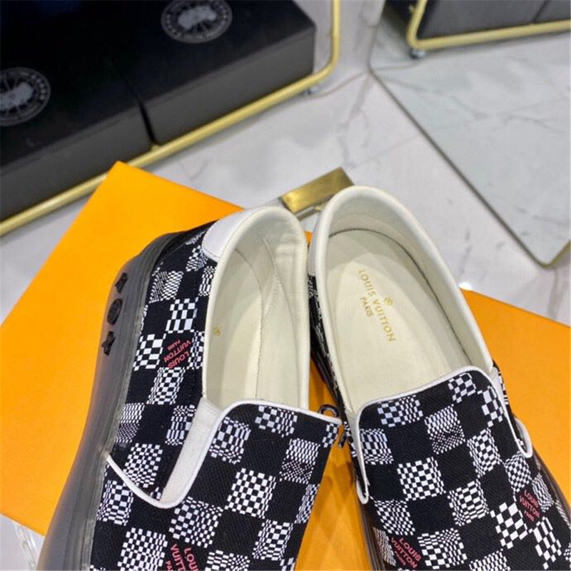 l**is V*t*n black damier loafers