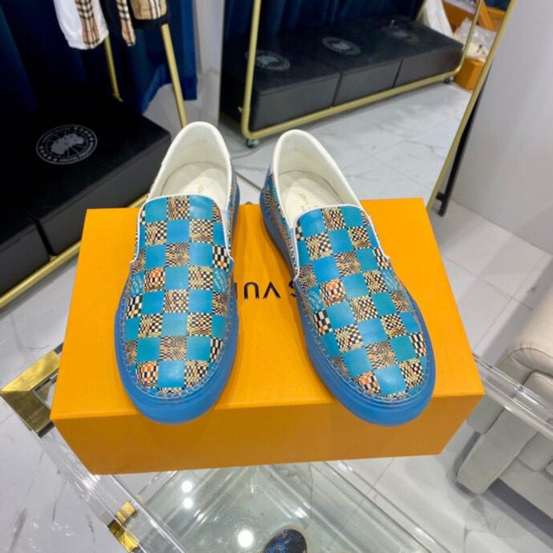 l**is V*t*n blue damier loafers