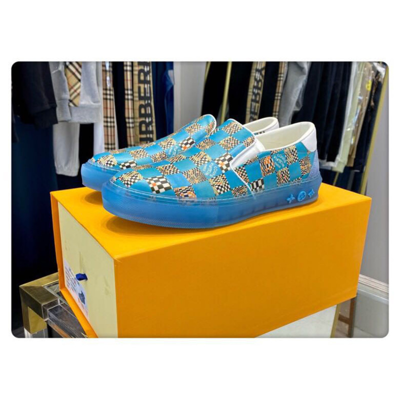 l**is V*t*n blue damier loafers