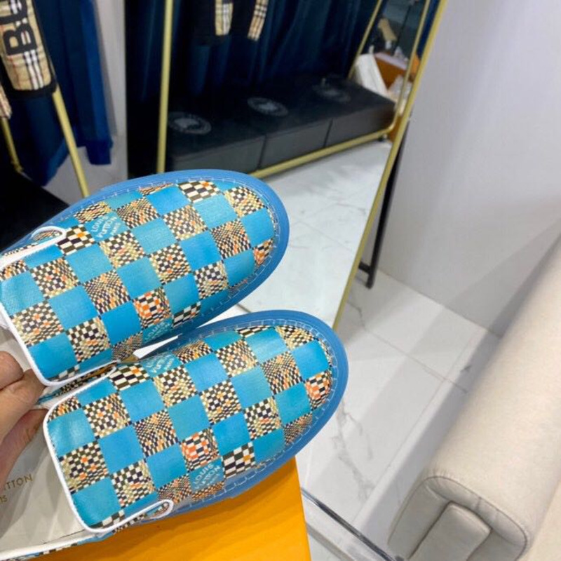 l**is V*t*n blue damier loafers