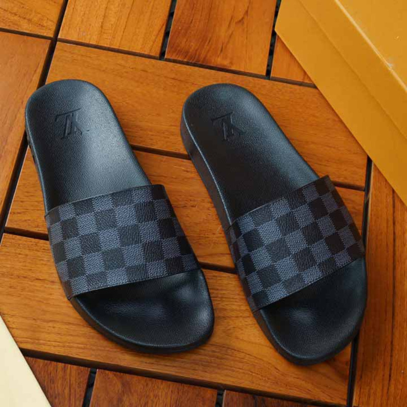 l**is V*t*n black damier sandals