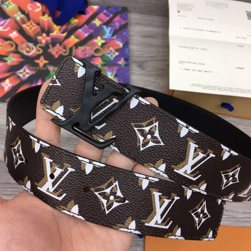 l**is V*t*n monogram belt (black buckle)