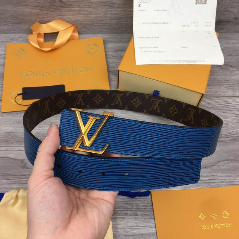 l**is V*t*n initiales reversible belt (golden buckle)