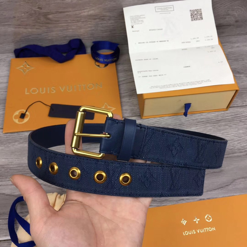 l**is V*t*n signature 35mm belt in navy