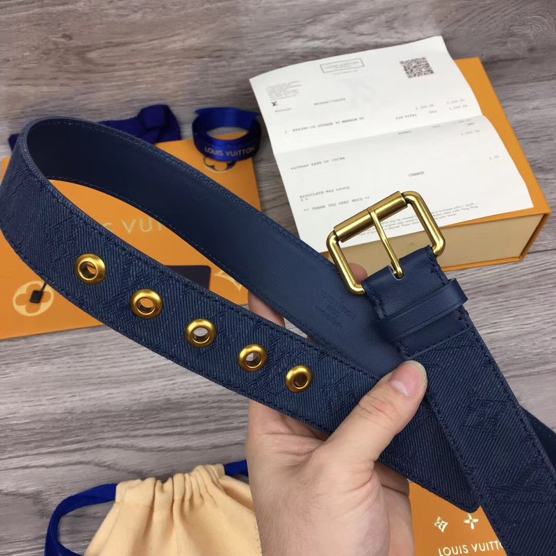 l**is V*t*n signature 35mm belt in navy