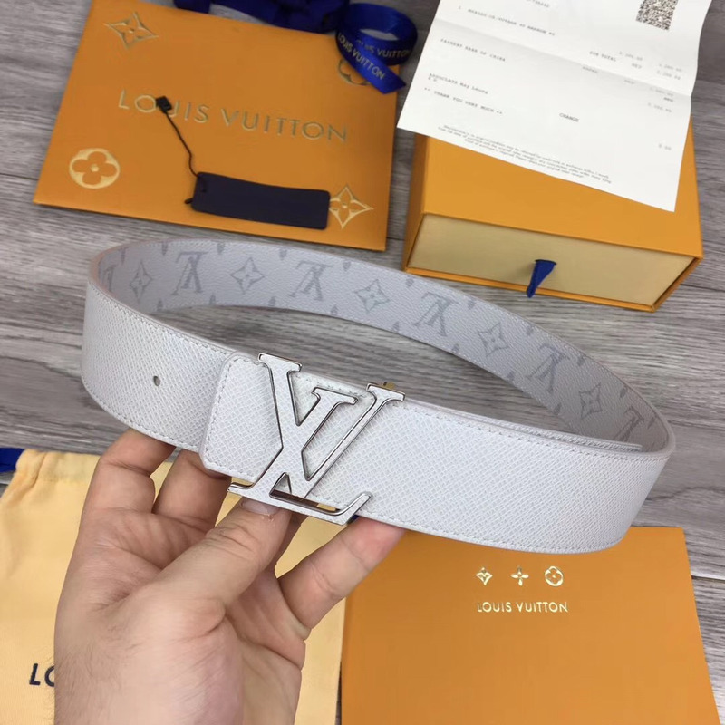 l**is V*t*n initiales reversible belt  in white