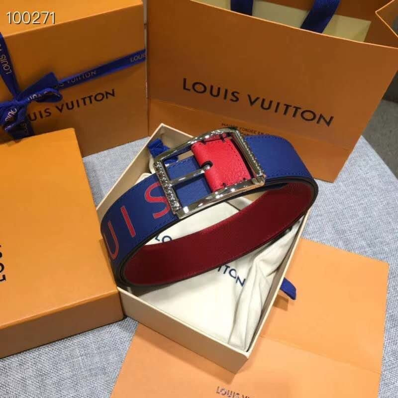 l**is V*t*n reverso reversible belt(blue and red)