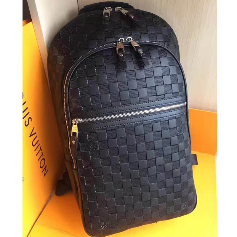 l**is V*t*n damier infini cowhide leather backpack