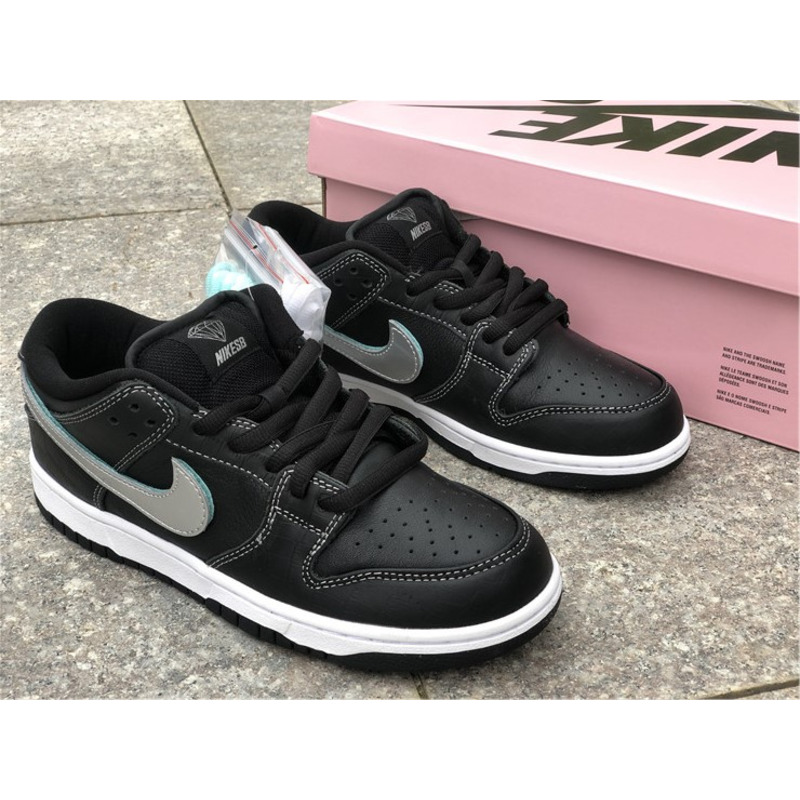 Diamond x Nike SB Dunk Low "Black" BV1310 001 Sneakers Men Women