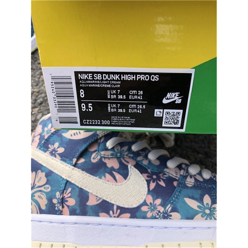 Nike SB Dunk High "Hawaii" CZ2232 300 Sneakers Men Women