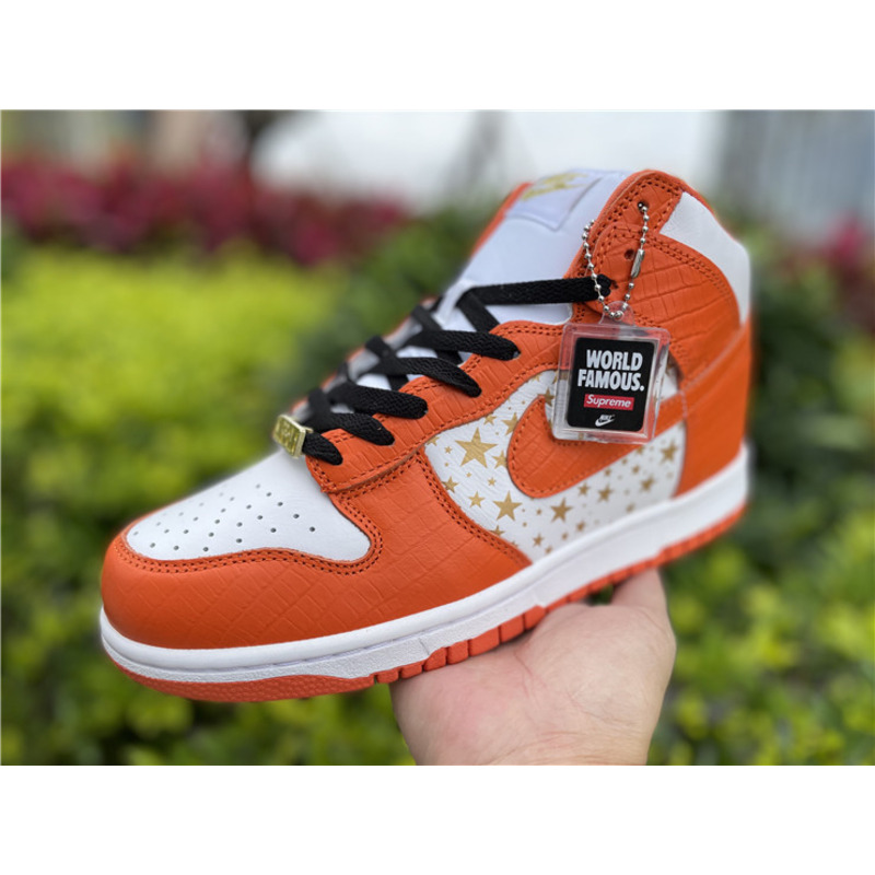 Sup*e x nike sb dunk high "stars orange" sneakers men women