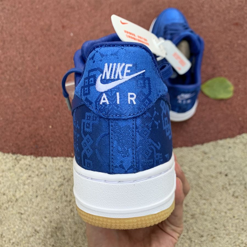 CLOT x Nike Air Force 1 Blue Silk CJ5290 400 Sneakers Men Women