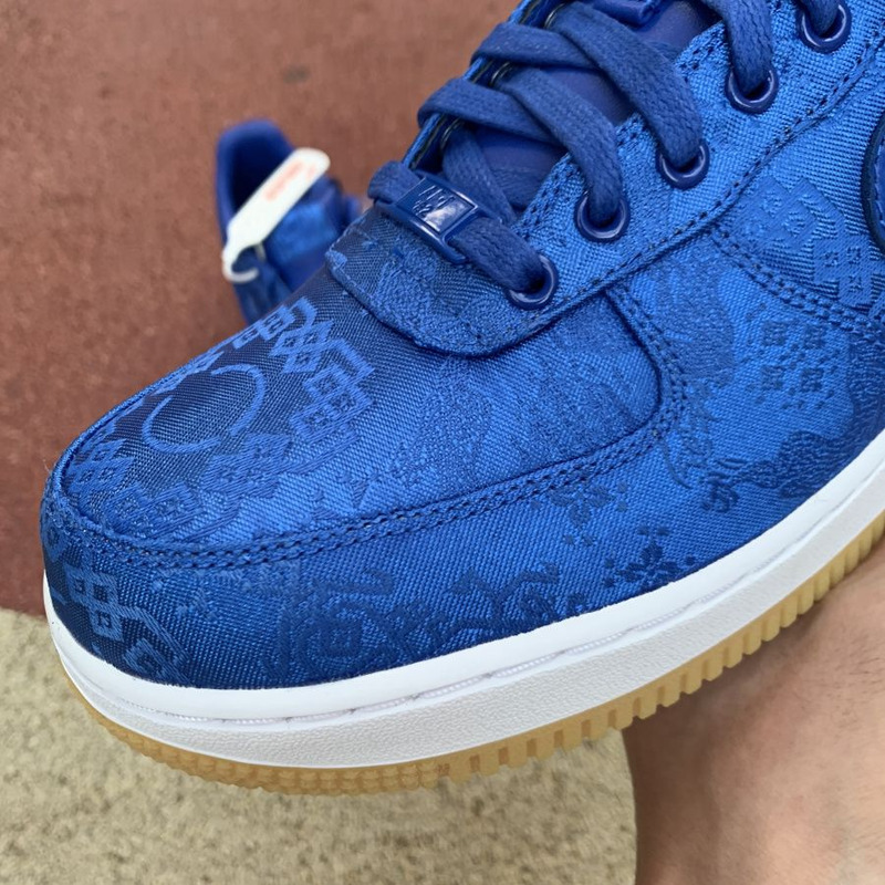 CLOT x Nike Air Force 1 Blue Silk CJ5290 400 Sneakers Men Women