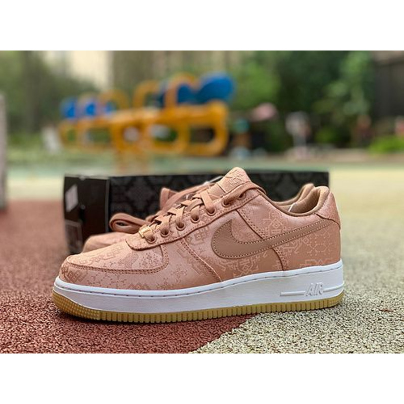 CLOT x Nike Air Force 1 Rose Gold Pink Silk CJ5290 600 Sneakers men women