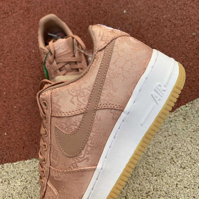 CLOT x Nike Air Force 1 Rose Gold Pink Silk CJ5290 600 Sneakers men women