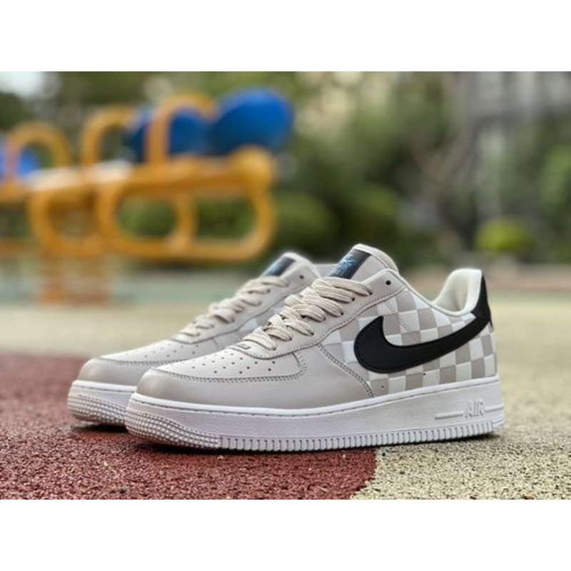 Nike Air Force 1 Beige Plaid DC8877 200 Sneakers Men Women