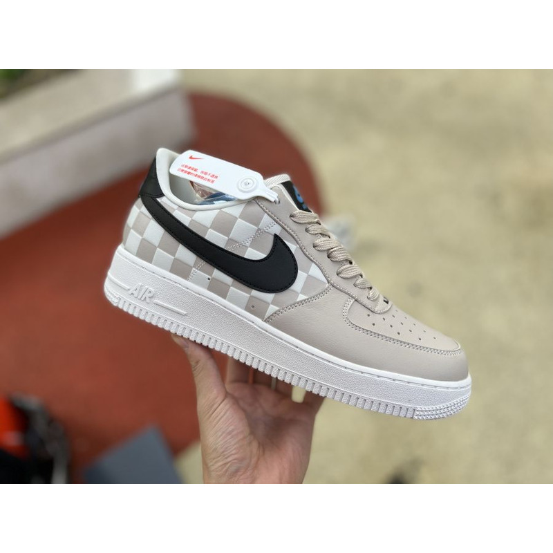 Nike Air Force 1 Beige Plaid DC8877 200 Sneakers Men Women