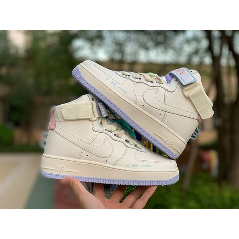 Nike Air Force 1 HI UT high Milky White Powder CQ4810 111 Sneakers Men Women