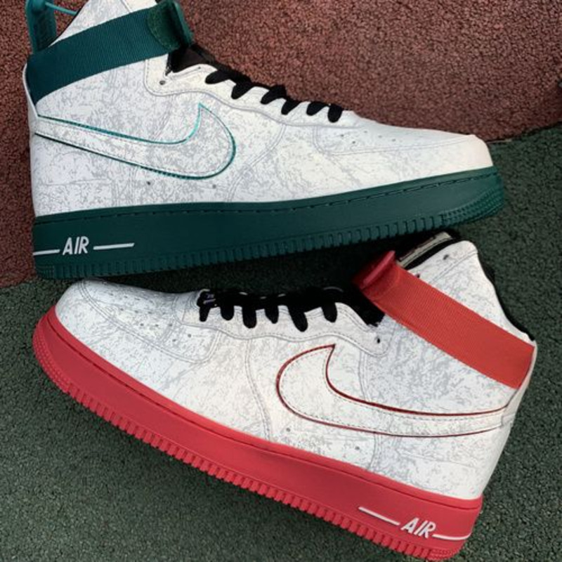 Nike Air Force 1 High 07 LE Red Green Mandarin Duck 3M Reflective CK4581 110 Sneakers men women