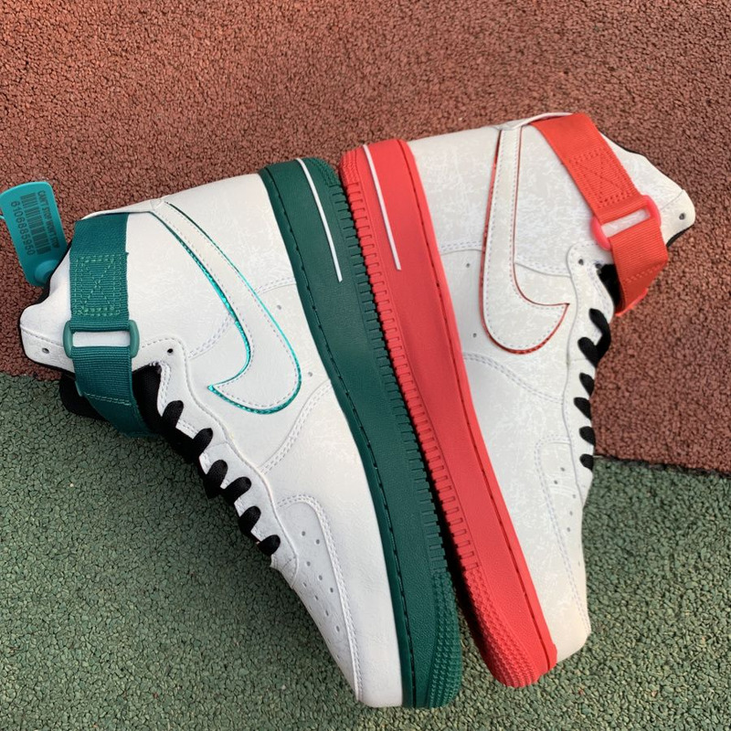 Nike Air Force 1 High 07 LE Red Green Mandarin Duck 3M Reflective CK4581 110 Sneakers men women