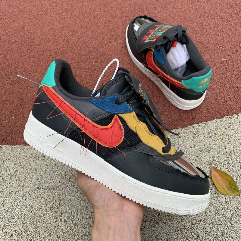 Nike Air Force 1 Low BHM Destruction Style Black Month CT5534 001 Sneakers Men Women