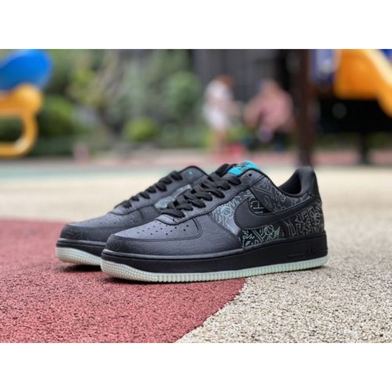 Nike Air Force 1 Low Black Blue Luminous DH5354 001 Sneakers men women