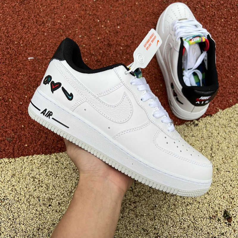 Nike Air Force 1 Low black white graffiti DM8148 100 Sneakers men women