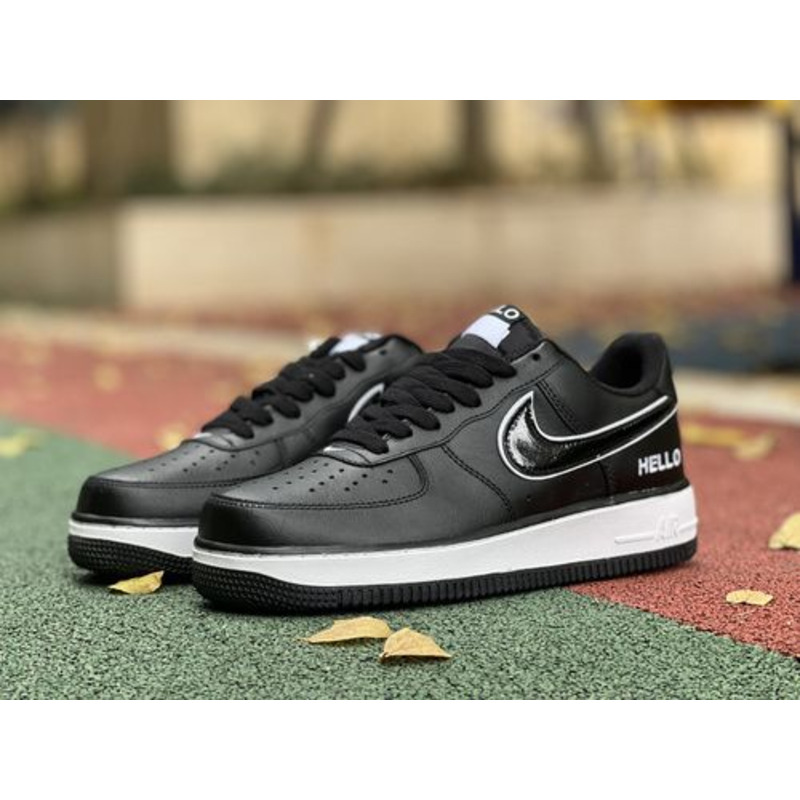 Nike Air Force 1 Low Black White Patent Leather Hook C20327 100 Sneakers men women