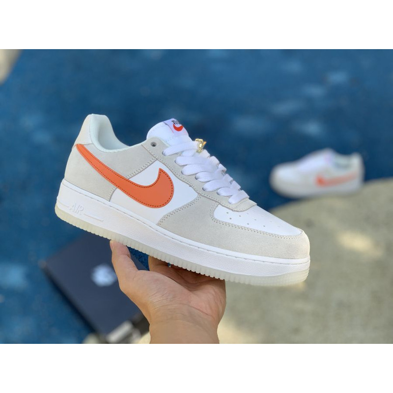 Nike Air Force 1 low gray orange 07 SE DA8302 101 Sneakers Men Women