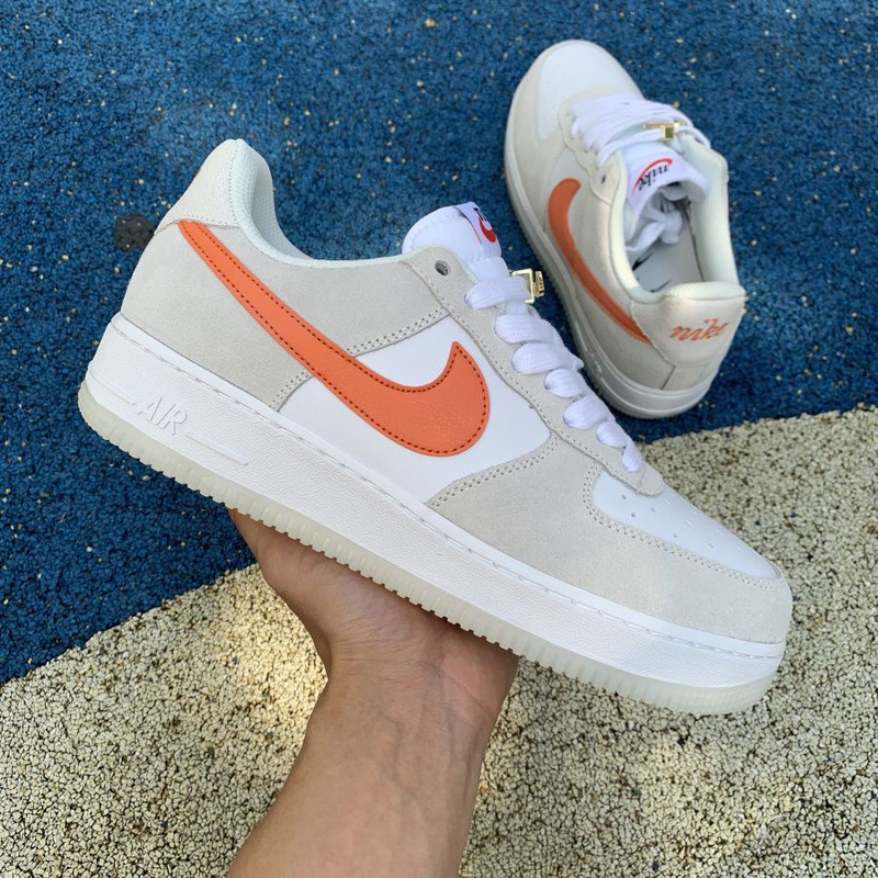 Nike Air Force 1 low gray orange 07 SE DA8302 101 Sneakers Men Women