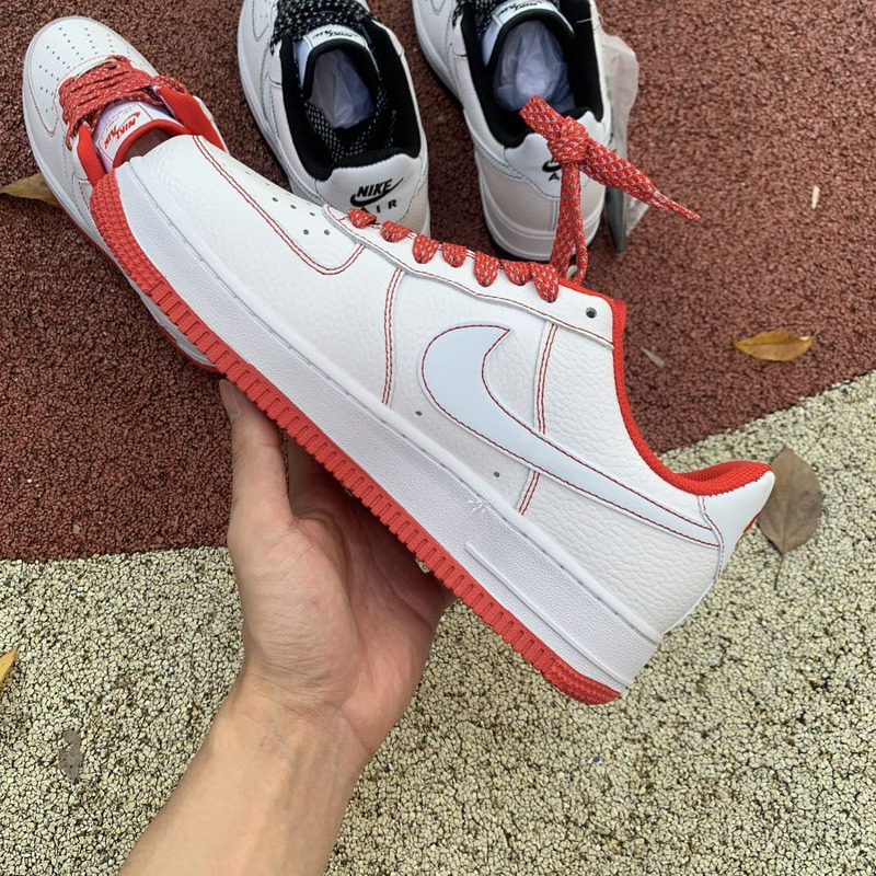 Nike Air Force 1 low hand painted white red CN2896 101 Sneakers Men Women