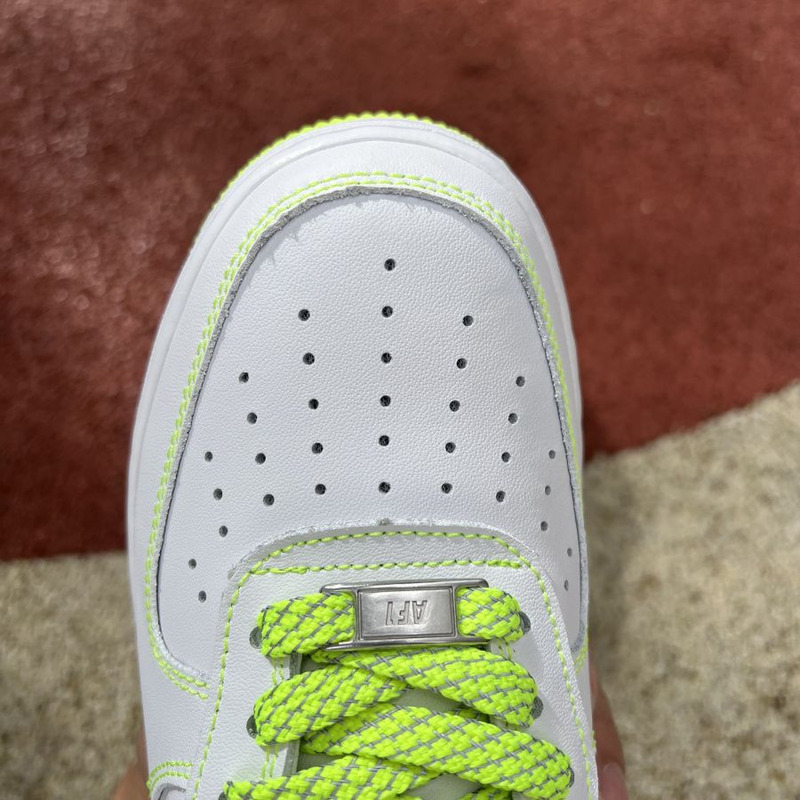 Nike Air Force 1 low white fluorescent green 350823 002 Sneakers men women