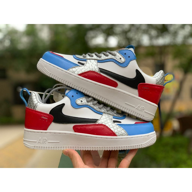 Nike Air Force 1 Low White Red Blue Sneakers Men Women