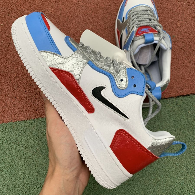 Nike Air Force 1 Low White Red Blue Sneakers Men Women