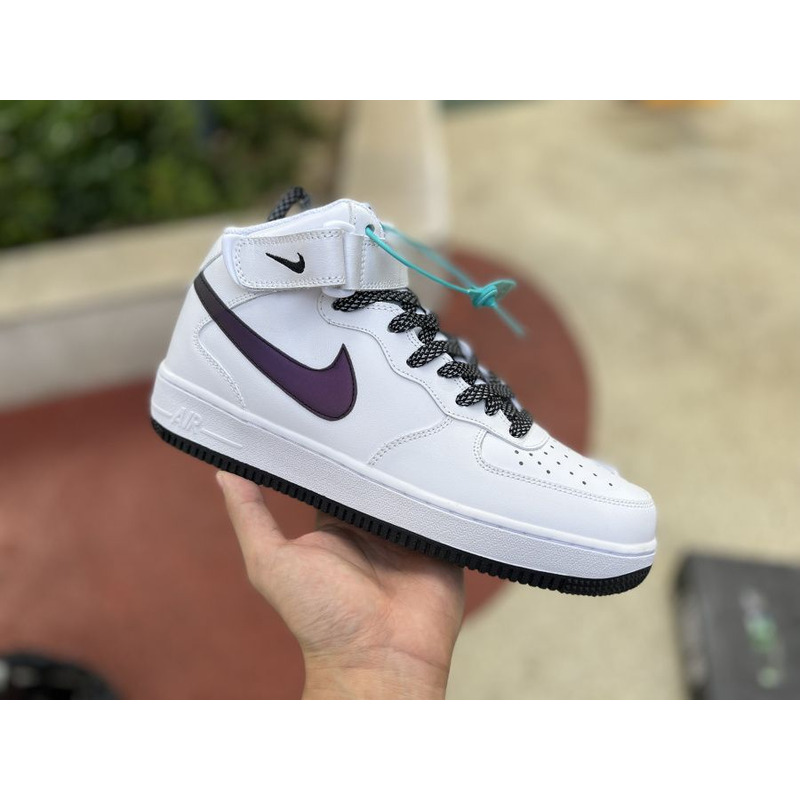 Nike Air Force 1 Mid White Black Gypsophila 07 LV8 3 3D 366731 808 Sneakers Men Women