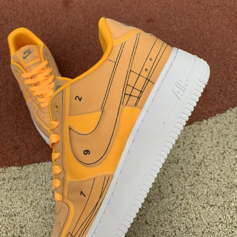 Nike Air Force 1 Orange CI3445 800 Sneakers Men Women