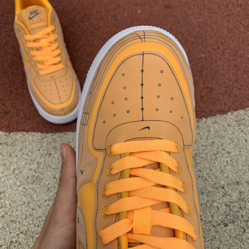 Nike Air Force 1 Orange CI3445 800 Sneakers Men Women