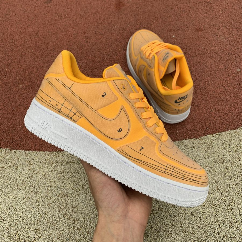 Nike Air Force 1 Orange CI3445 800 Sneakers Men Women