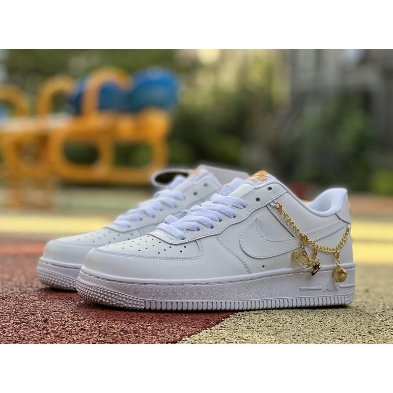 Nike Air Force 1 Pure White Gold Label Women DD1525 100 Sneakers men women