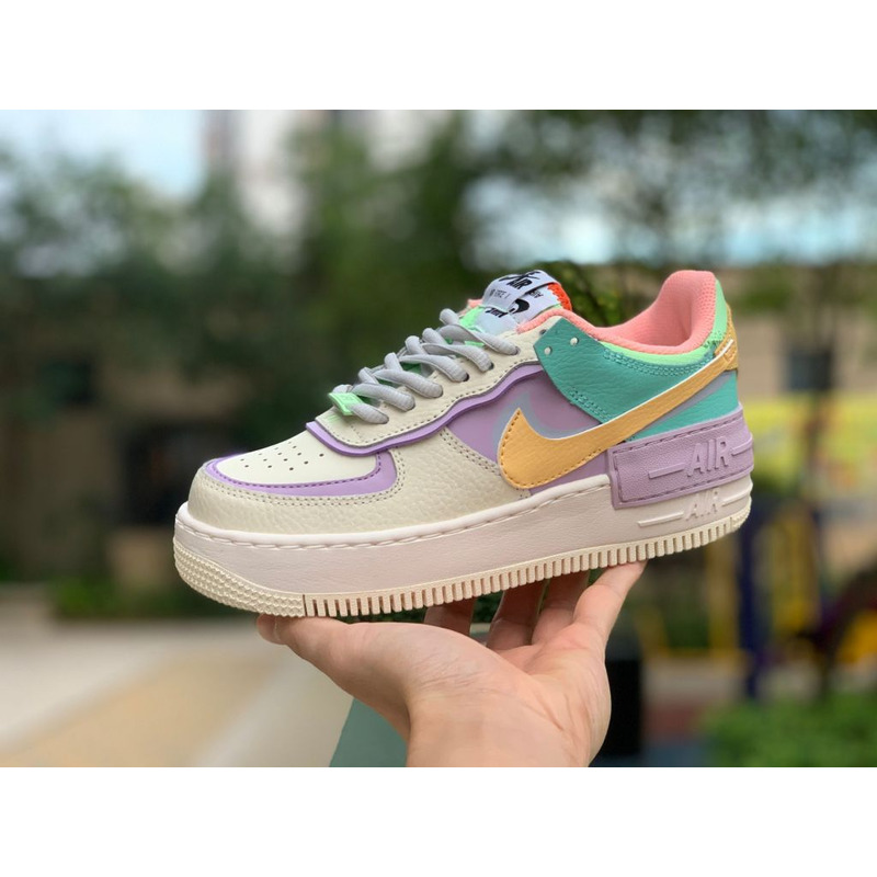 Nike Air Force 1 Shadow Stitching Macaron White Pink Purple CI0919 101 Sneakers Women