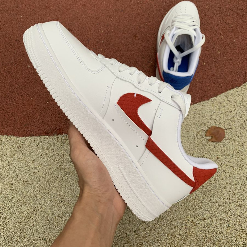 Nike Air Force 1 Snakeskin White Red Blue DC1164 100 Sneakers Men Women