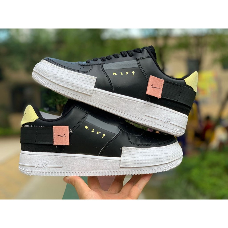 Nike Air Force 1 Type Translucent Black White CI0054 001 Sneakers men women