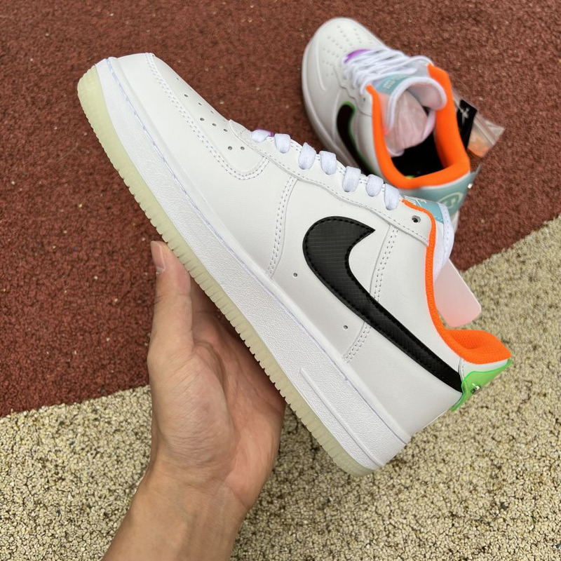 Nike Air Force 1 White Black Orange Luminous DO2333 101 Sneakers men women