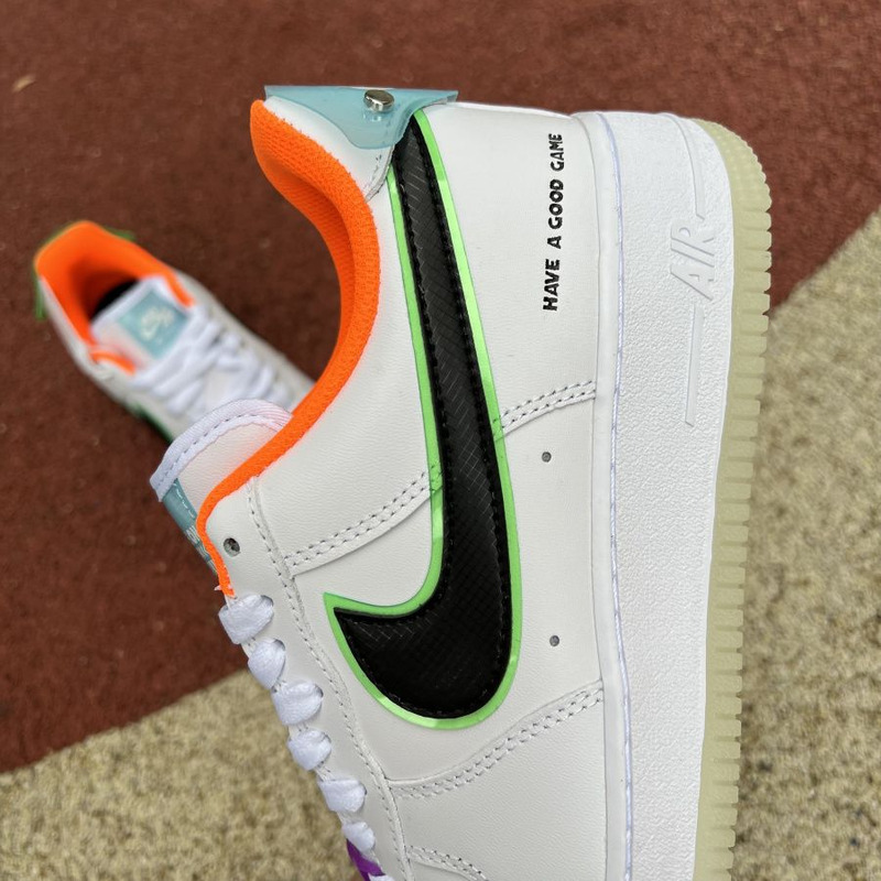 Nike Air Force 1 White Black Orange Luminous DO2333 101 Sneakers men women