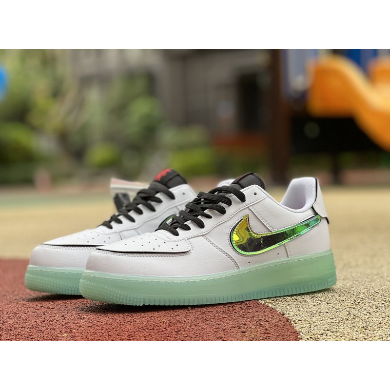 Nike Air Force 1 White Green Silver Hook Change Hook DH7341 100 Sneakers men women