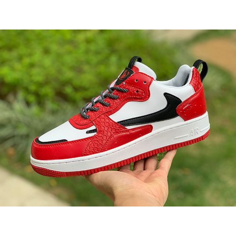 Nike Air Force 1 White Red 630939 201 Sneakers Men Women