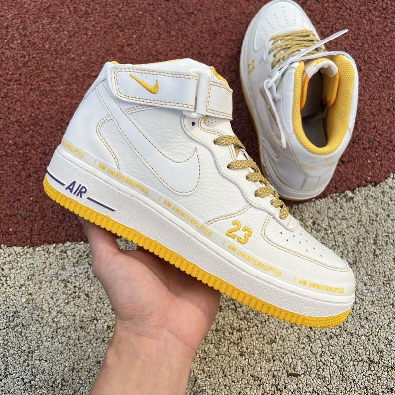 Nike Air Force 1 07 High Purple Lakers White Yellow DW8802 609 Sneakers men women